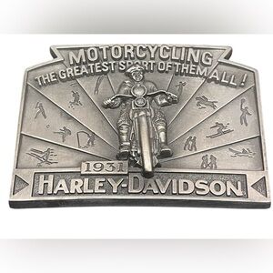 Harley Davidson Motorcycling The Greatest Sport Of Them All 1931 Belt Buckle